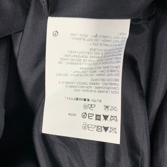 JIL SANDER Size 10 Grey Silver Polyester Silk Embossed A-Line Dress - Picture 7 of 7